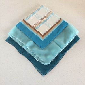 🟢3 Turquoise and Aqua Scarves